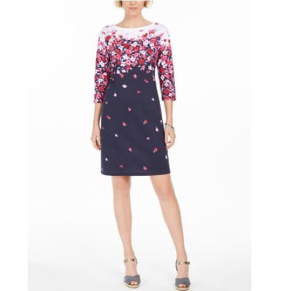 Karen Scott Dresses & Skirts - 🌺KAREN SCOTT🌺FLORAL PRINT SHIFT DRESS🌺